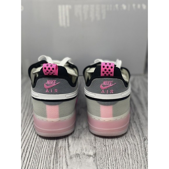 NEW Nike Air Force 1 React White Black Pink Spell DV0808-100 Men\'s Size 8 main image 4
